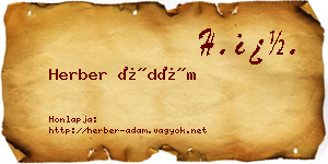 Herber Ádám névjegykártya